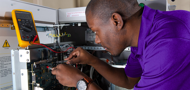 Technician fixing equipment